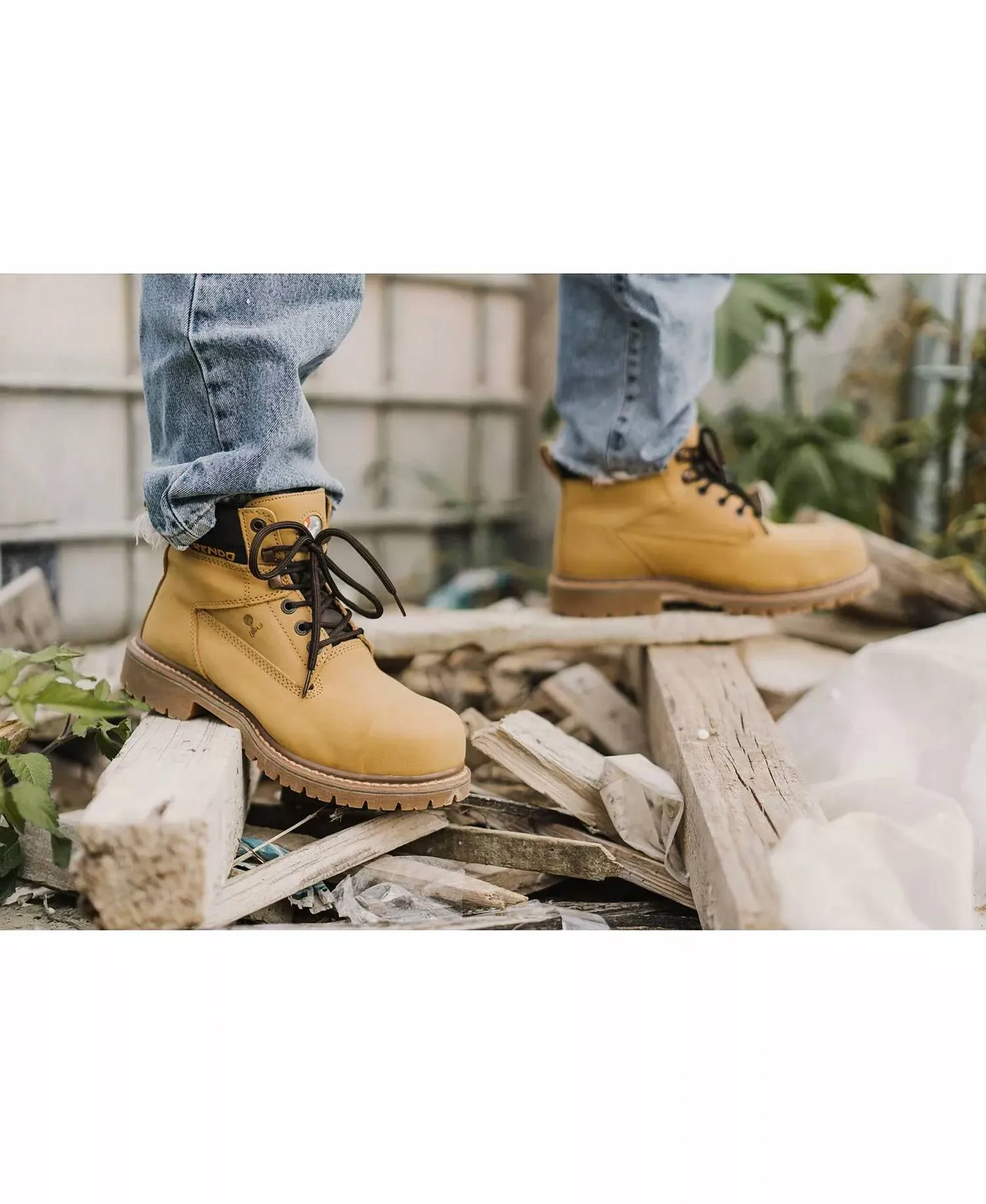 6�� Steel Toe Work Boots In Honey