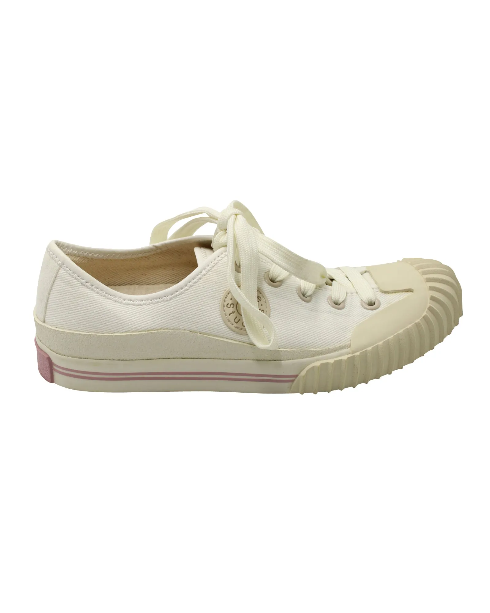 Acne Studios Brady Low Top Sneakers in Ivory Canvas