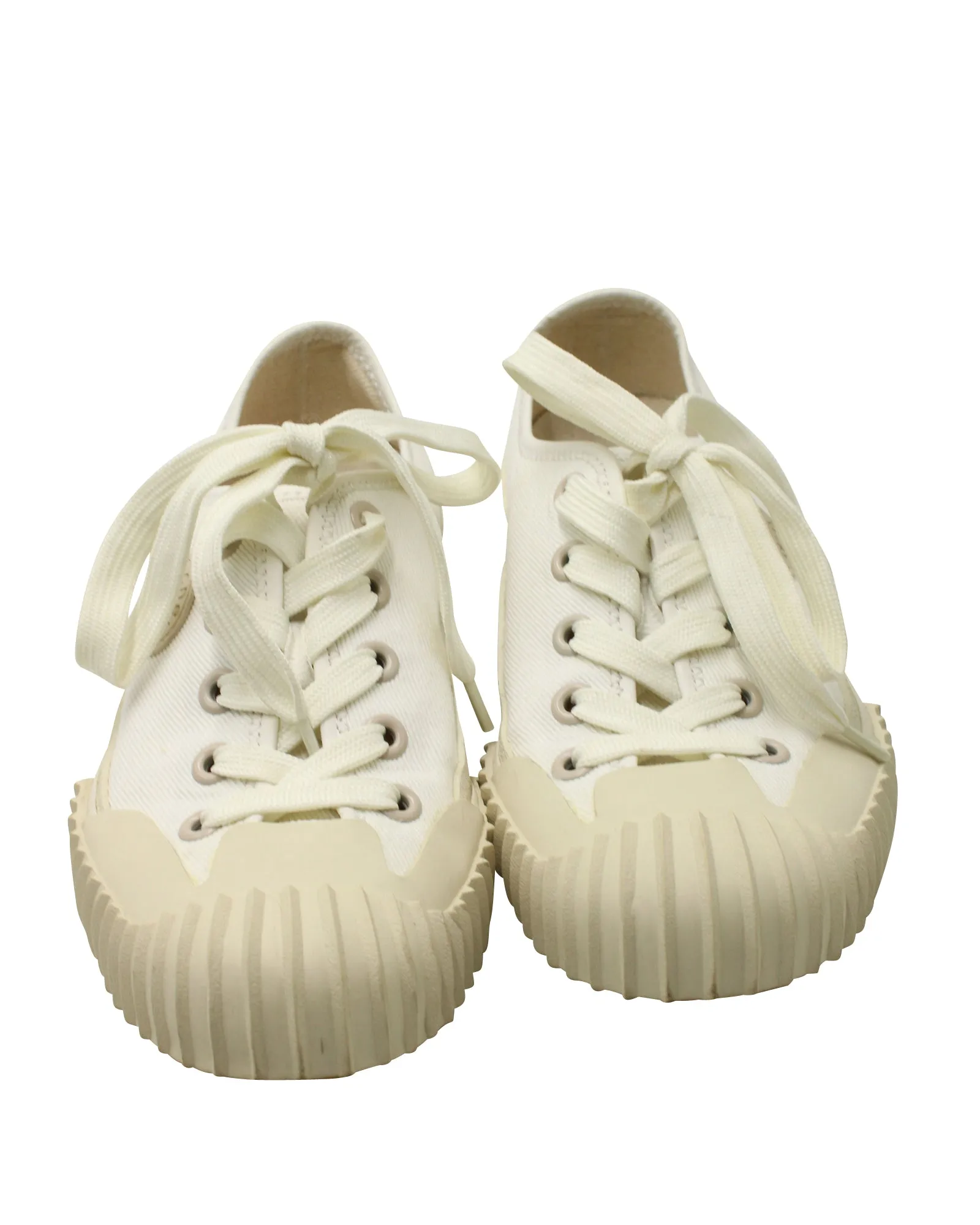 Acne Studios Brady Low Top Sneakers in Ivory Canvas
