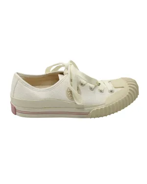 Acne Studios Brady Low Top Sneakers in Ivory Canvas