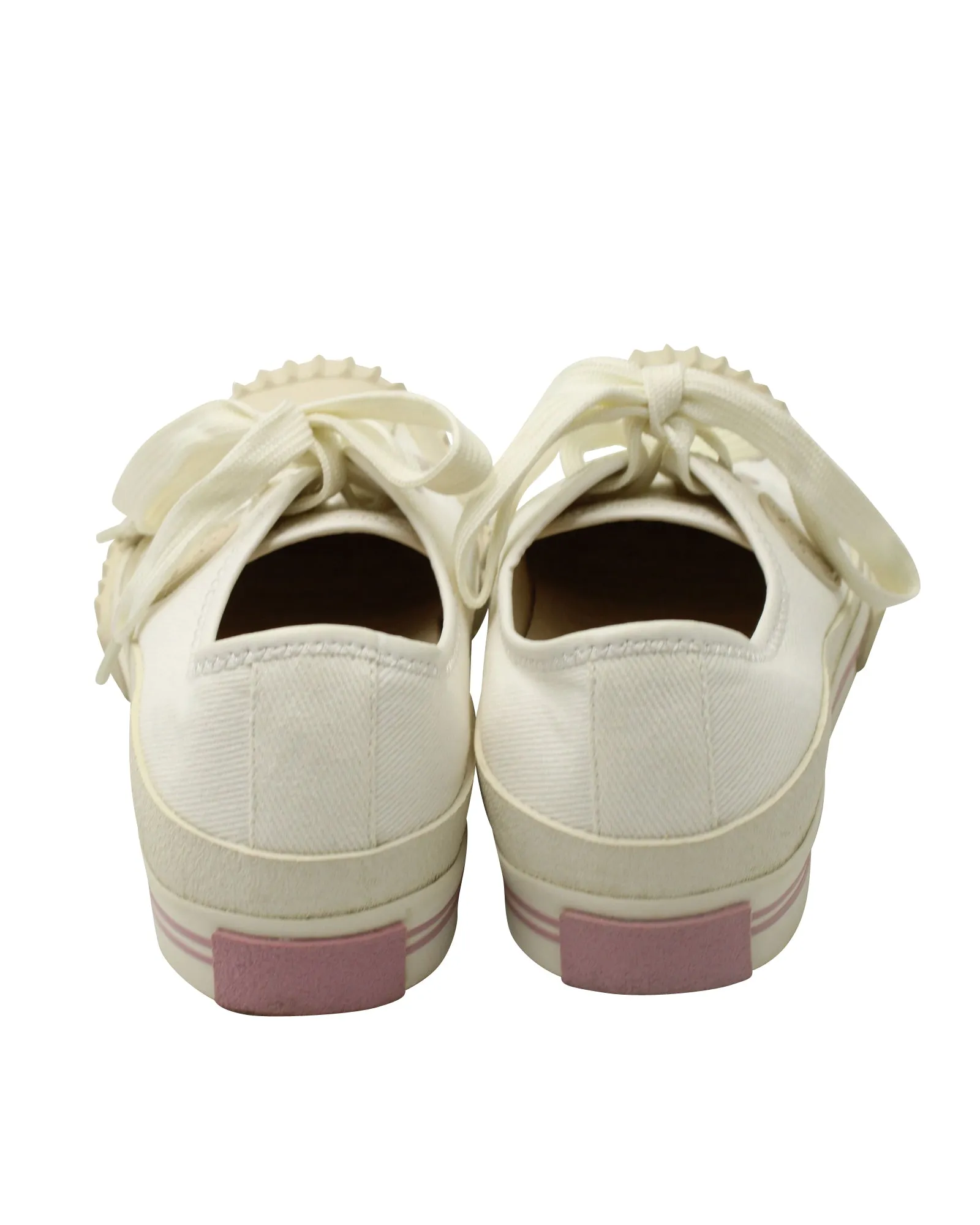 Acne Studios Brady Low Top Sneakers in Ivory Canvas