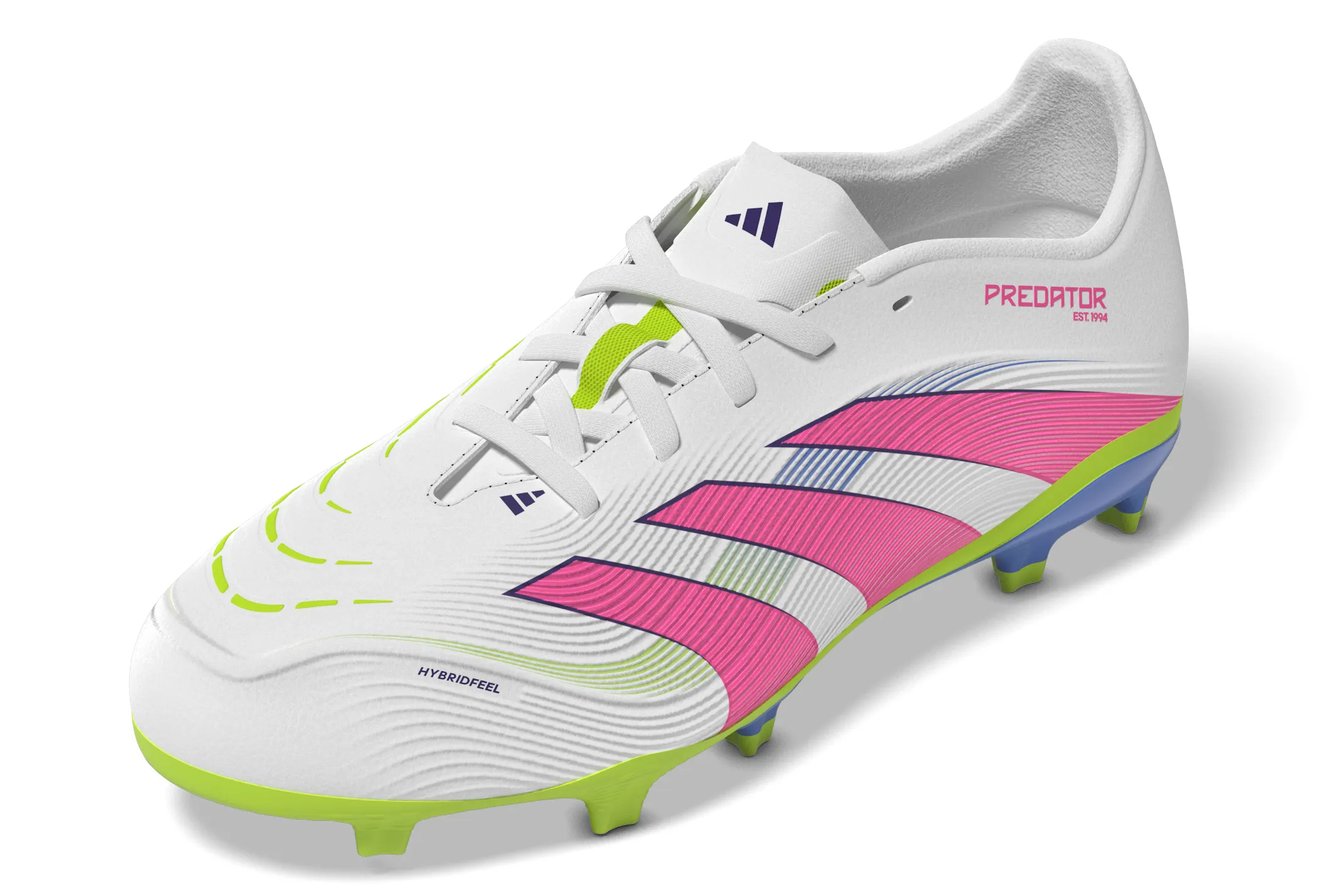 adidas Junior Predator League FG/MG Firm Ground Soccer Cleats - FTWhite/ LucPink/ Luclem