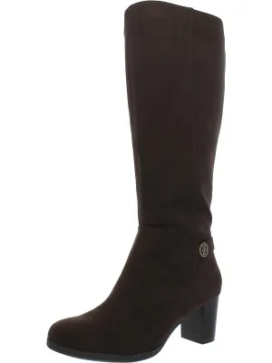 Adonnys Womens Faux Suede Knee-High Boots