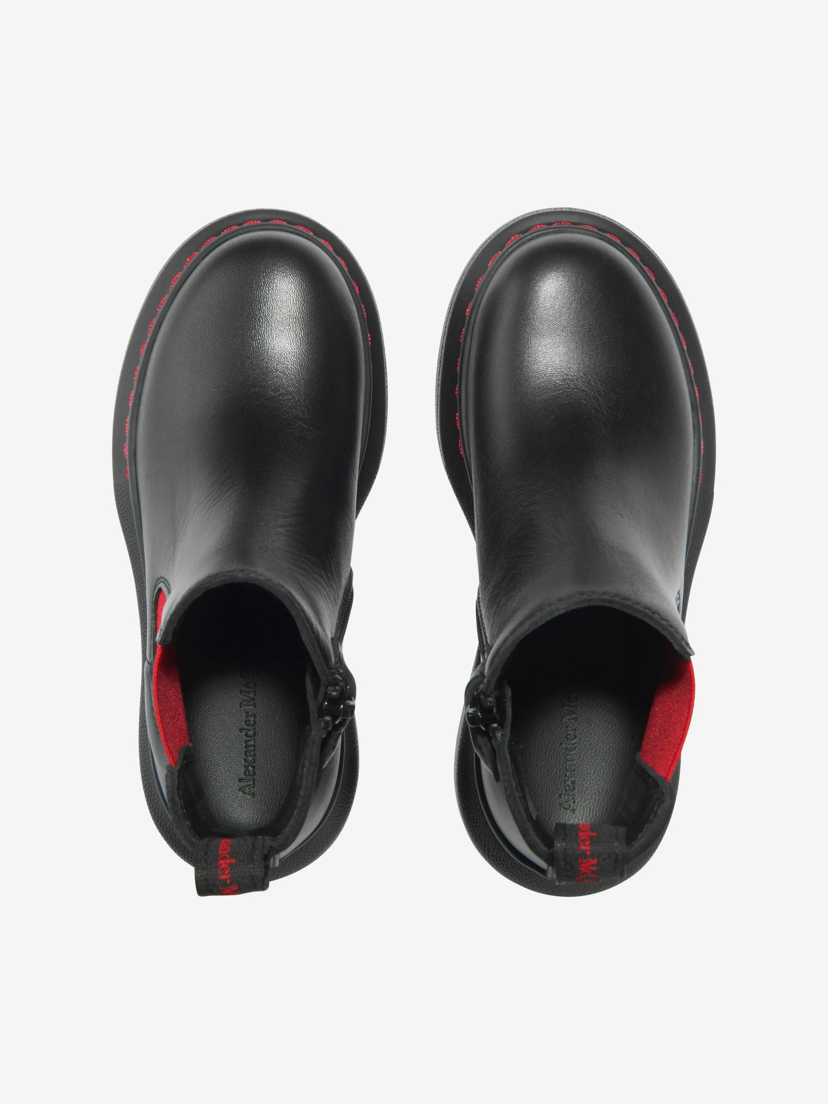 Alexander McQueen Kids Leather Chunky Chelsea Boots