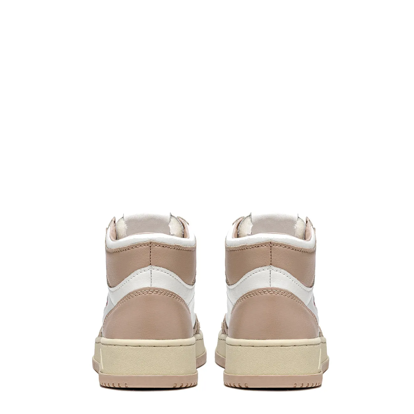 Autry Womens Medalist Mid Trainers White / Mushroom