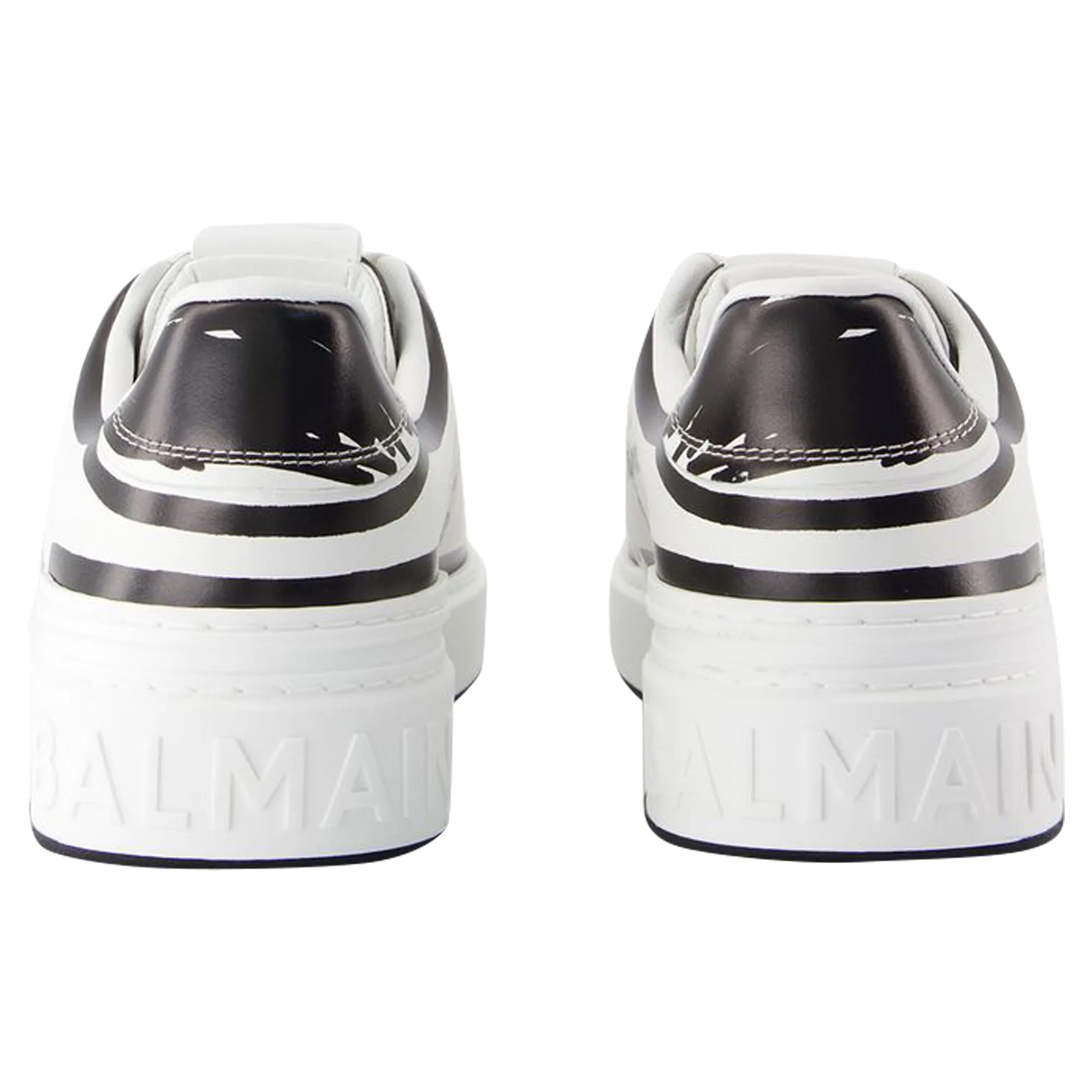 B-Court Sneakers - Balmain - Leather - White