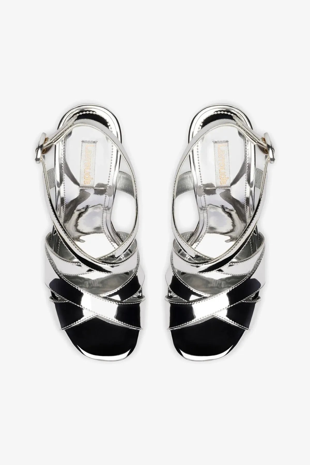 Bee Sandal In Silver Specchio