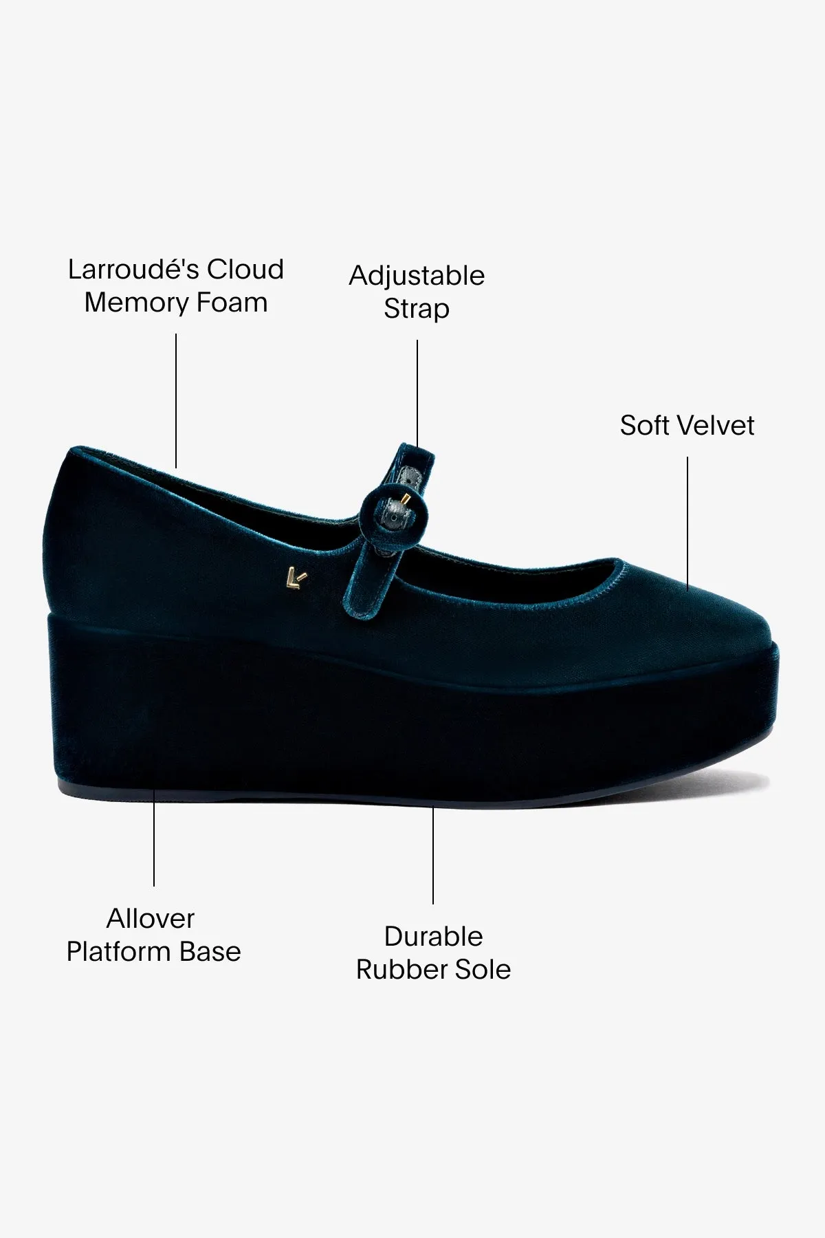 Blair Flatform In Deepsea Velvet