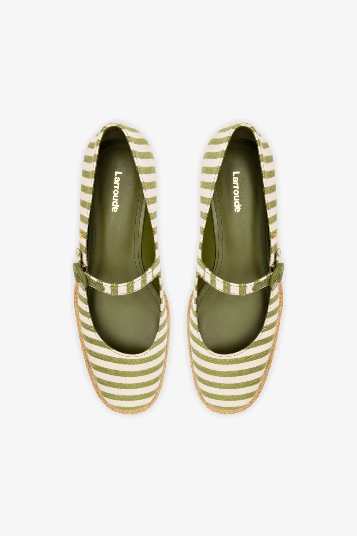 Blair Flatform In Seaweed Striped Fabric