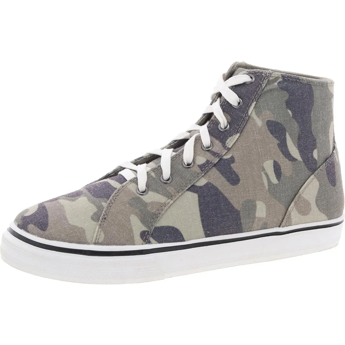 BLAKELY Womens Cushioned Footbed Canvas High-Top Sneakers