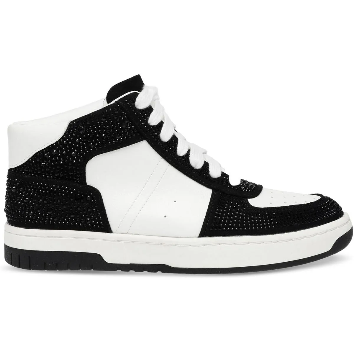 Camelott Womens Embellished Faux Leather High-Top Sneakers
