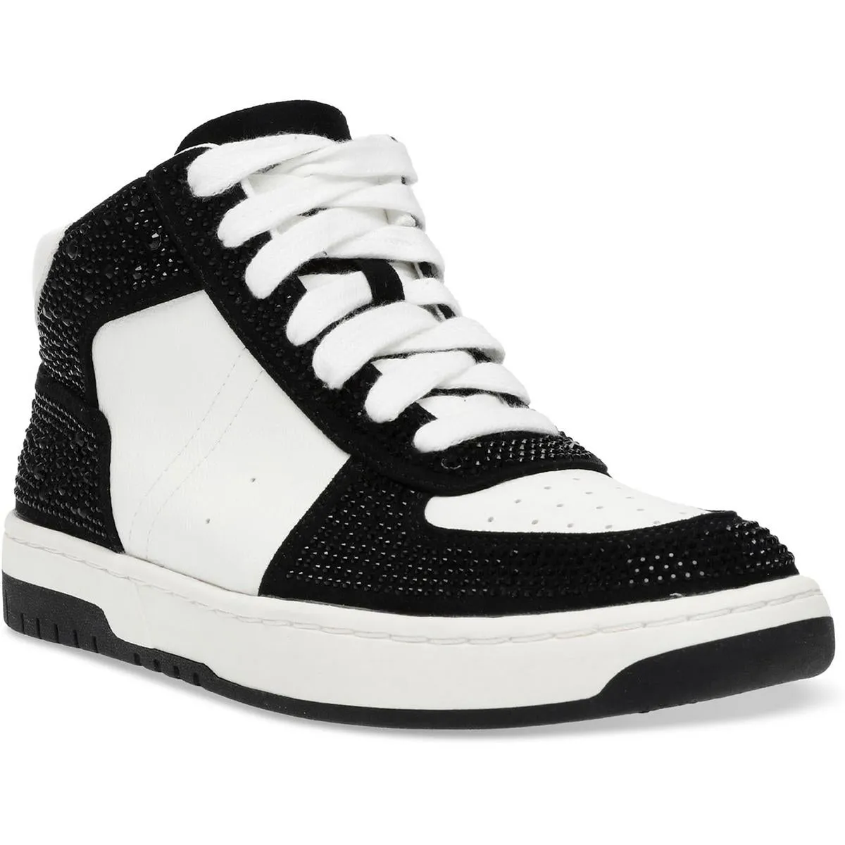 Camelott Womens Embellished Faux Leather High-Top Sneakers