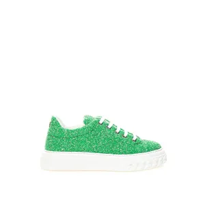Casadei Emerald Elegance Leather Women's Sneakers