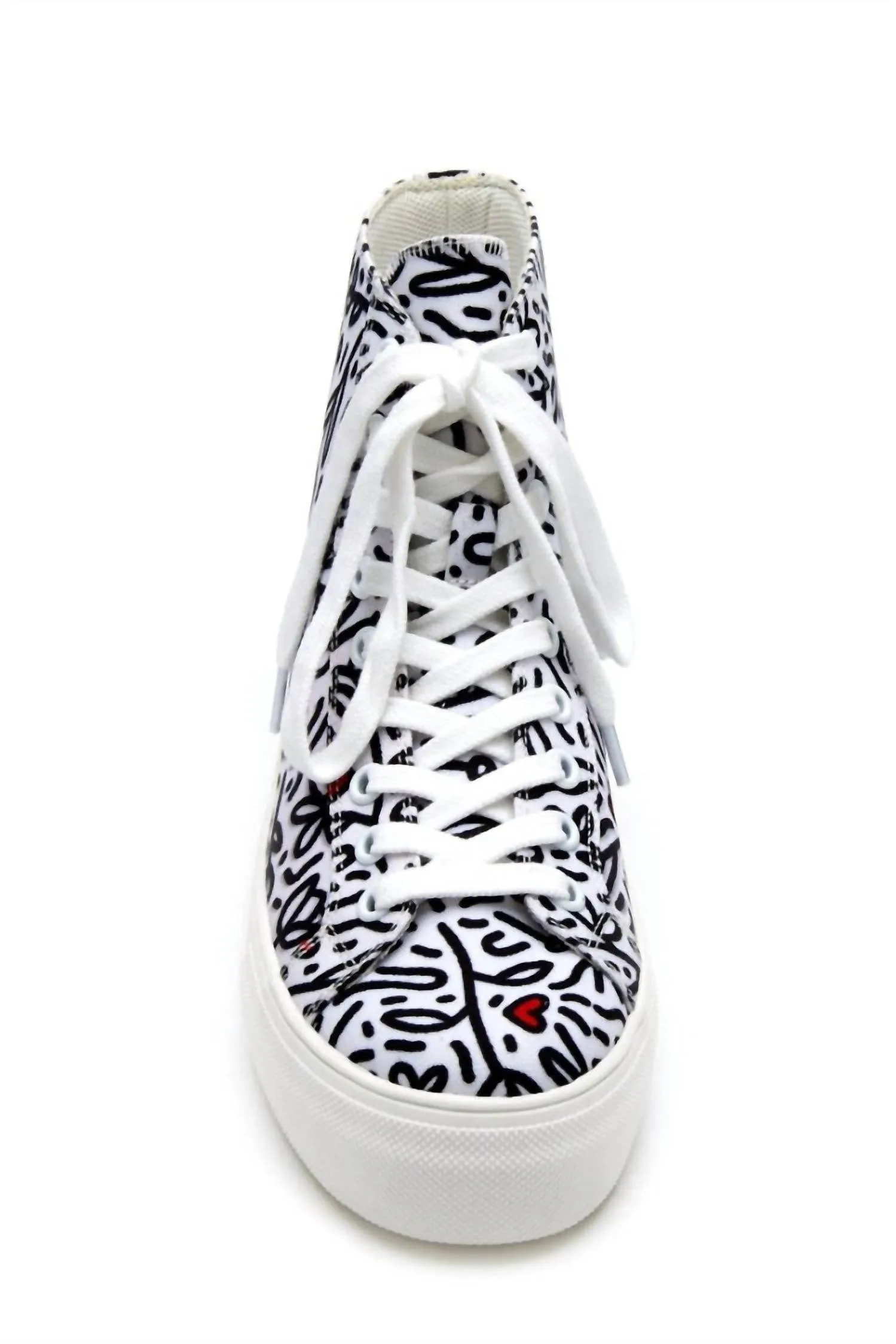Chance High Top Sneaker In Black & White