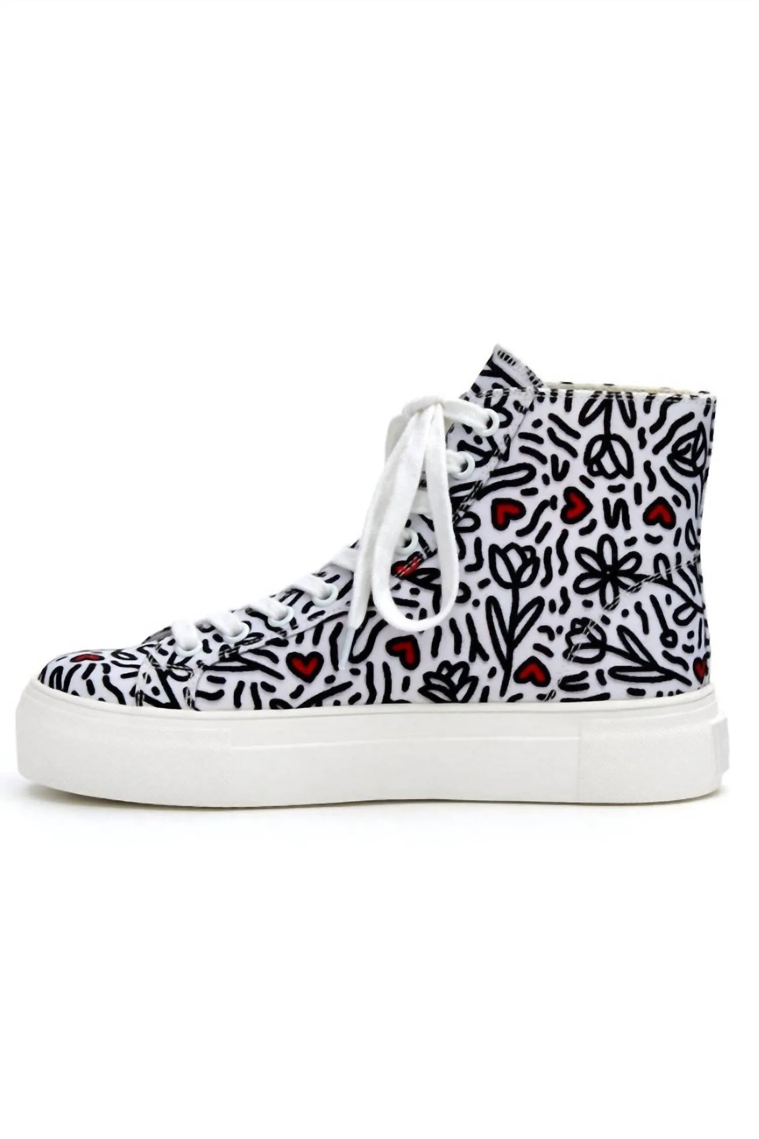 Chance High Top Sneaker In Black & White