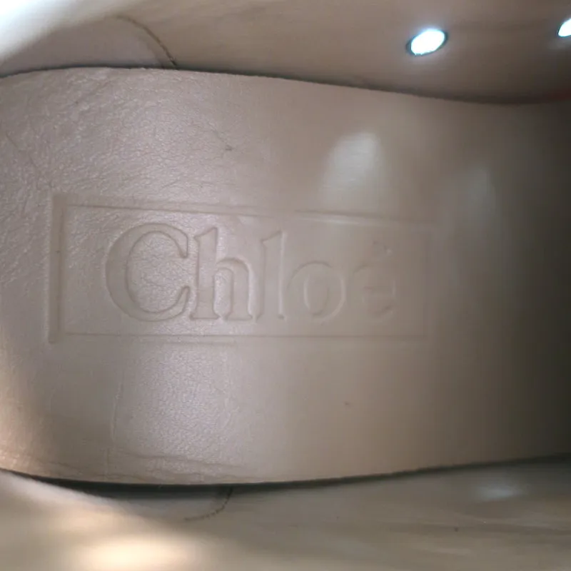 Chloe Kyle High Top Sneakers Beige Suede Size 36 NEW
