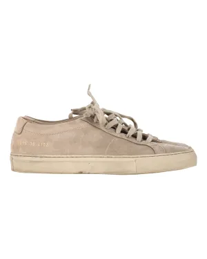 Common Projects Original Achilles Low Sneakers in Beige Suede