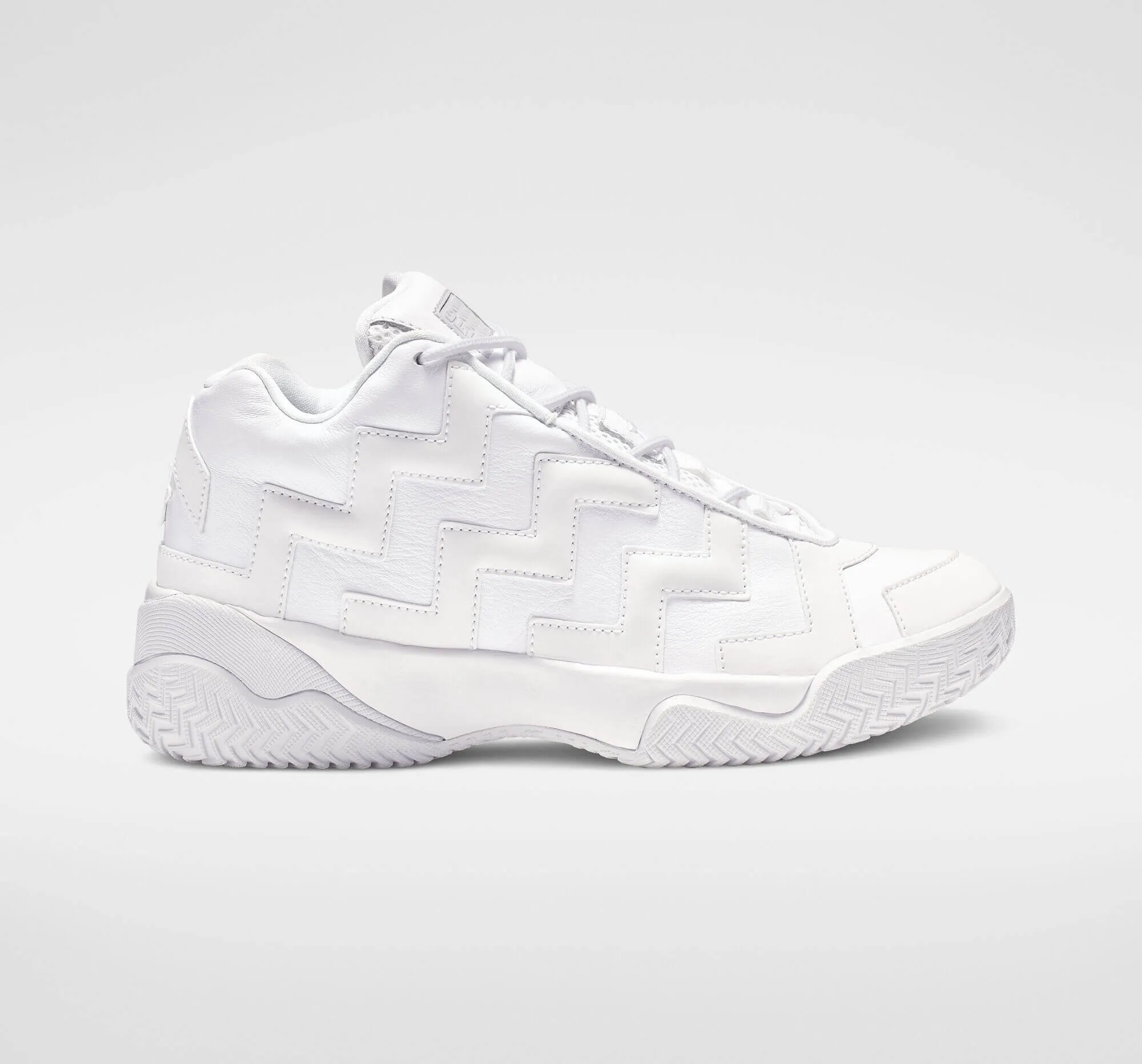 Converse Voltage Mid Ladies Triple White Leather High Top Sneakers