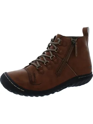 Della  Womens Leather Lifestyke High-Top Sneakers
