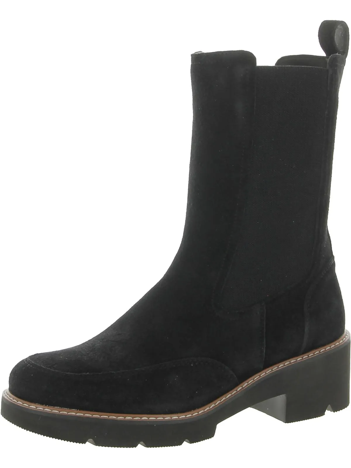 Domino Womens Water Repellent Pull On Mid-Calf Boots