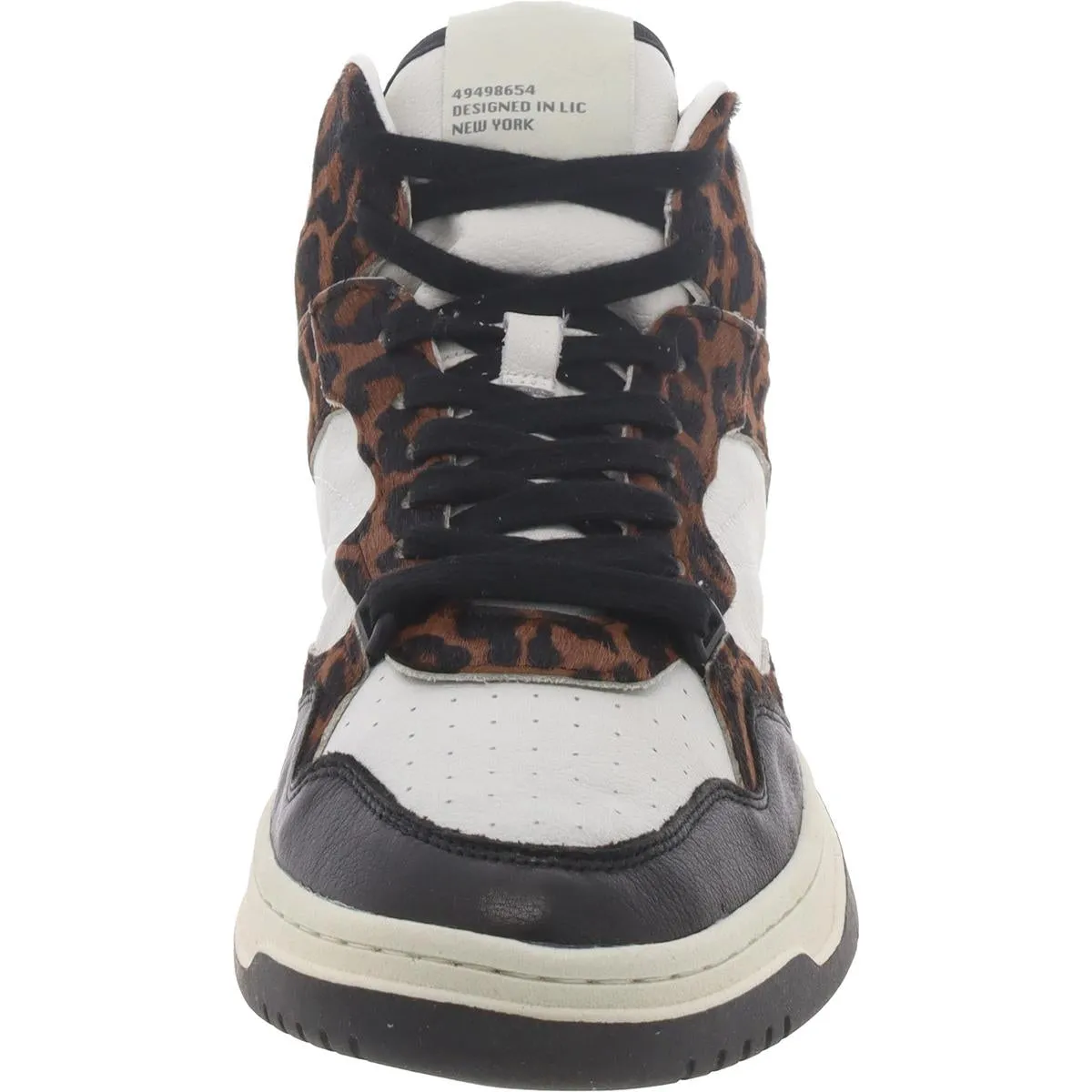 Ely Mens Leather Activewear High-Top Sneakers