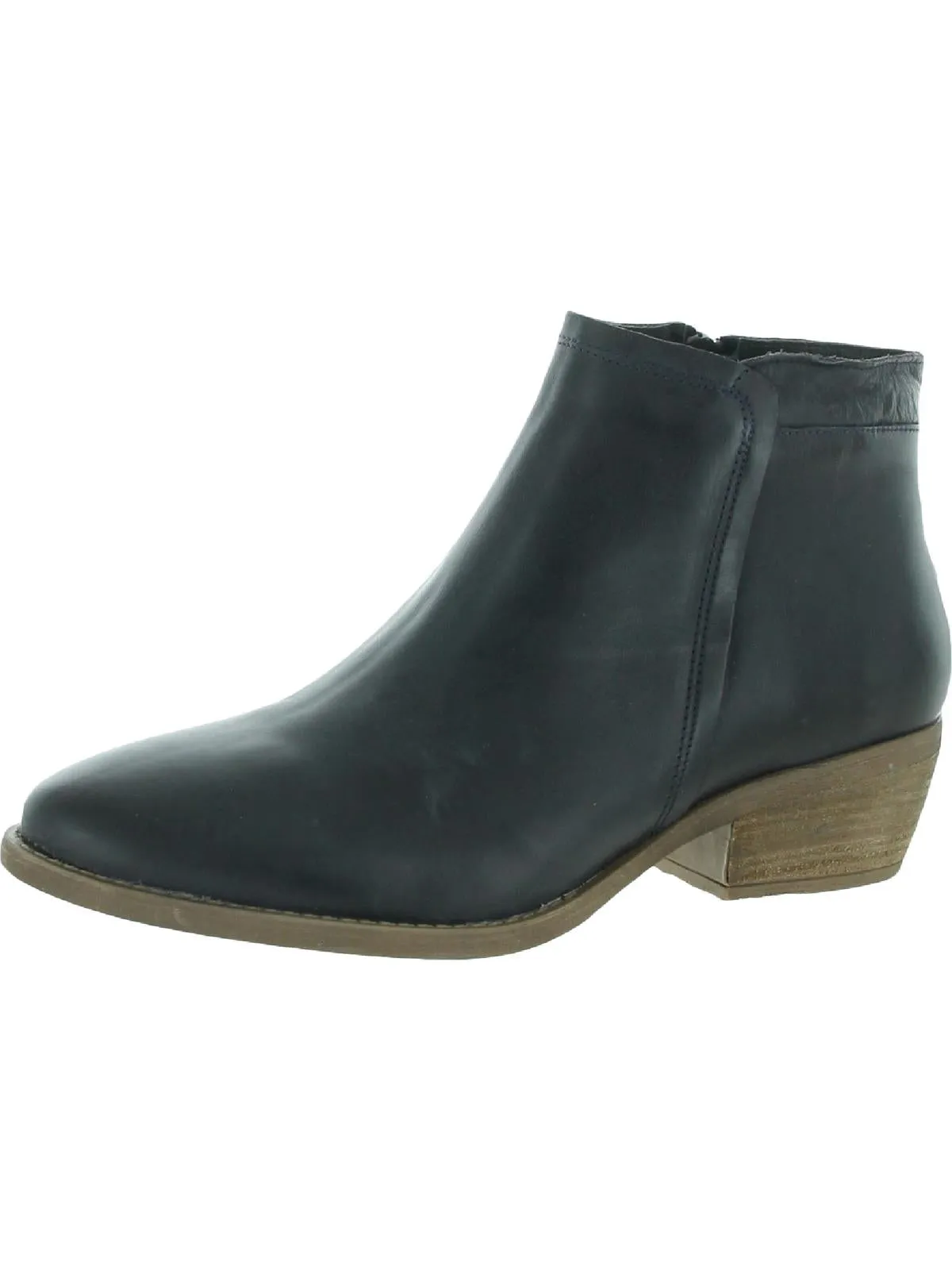 Hayley Womens Leather Almond Toe Ankle Boots