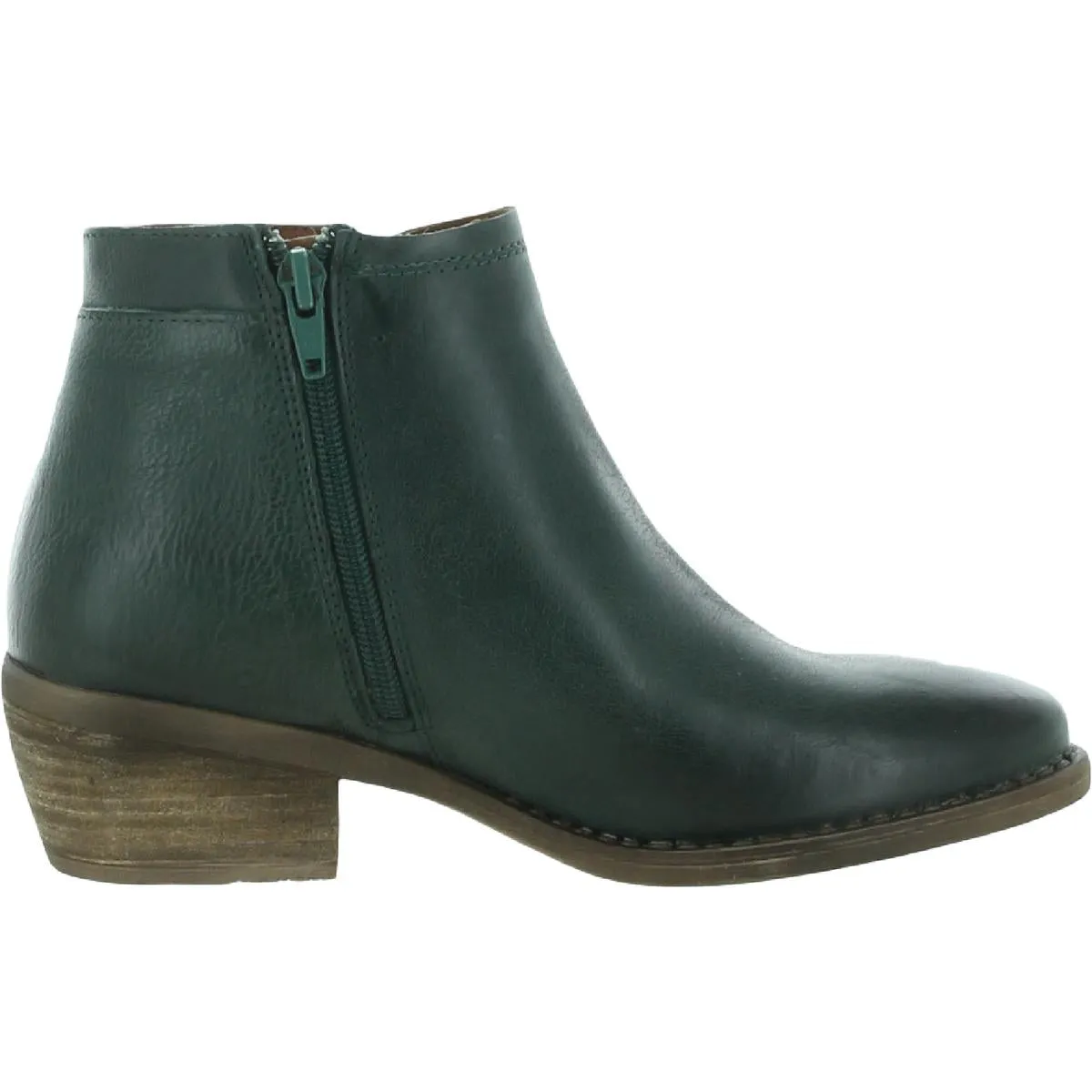 Hayley Womens Leather Almond Toe Ankle Boots