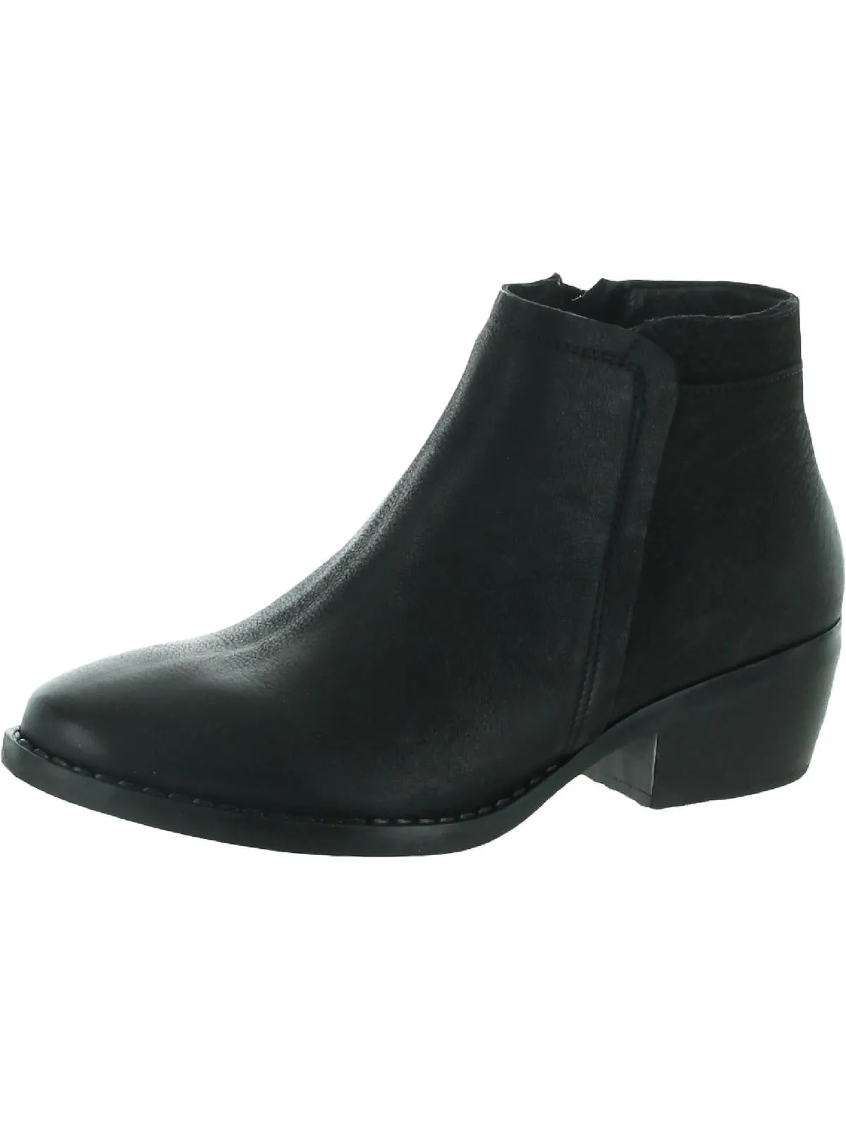 Hayley Womens Leather Almond Toe Ankle Boots