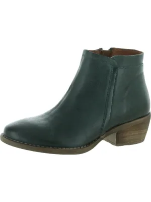 Hayley Womens Leather Almond Toe Ankle Boots