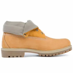Heritage Roll Top Boots In Wheat Nubuck