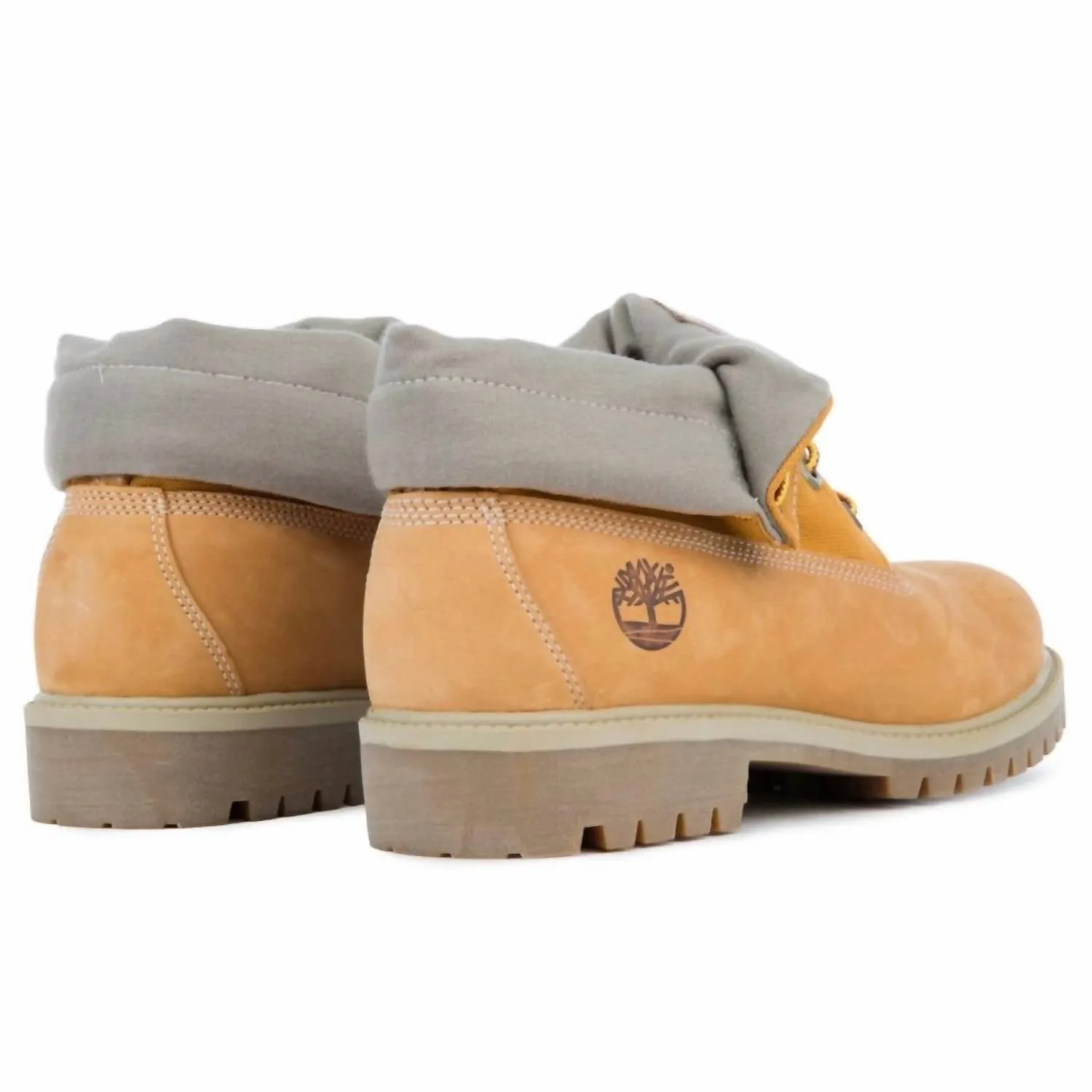 Heritage Roll Top Boots In Wheat Nubuck