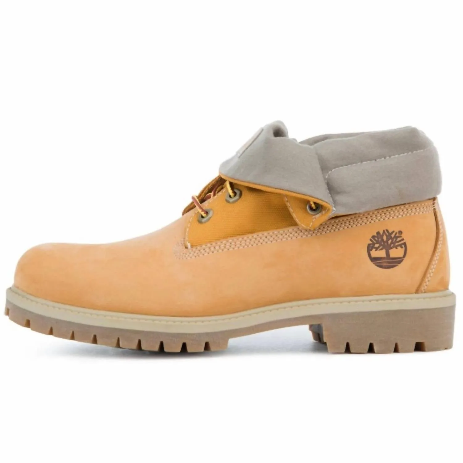 Heritage Roll Top Boots In Wheat Nubuck