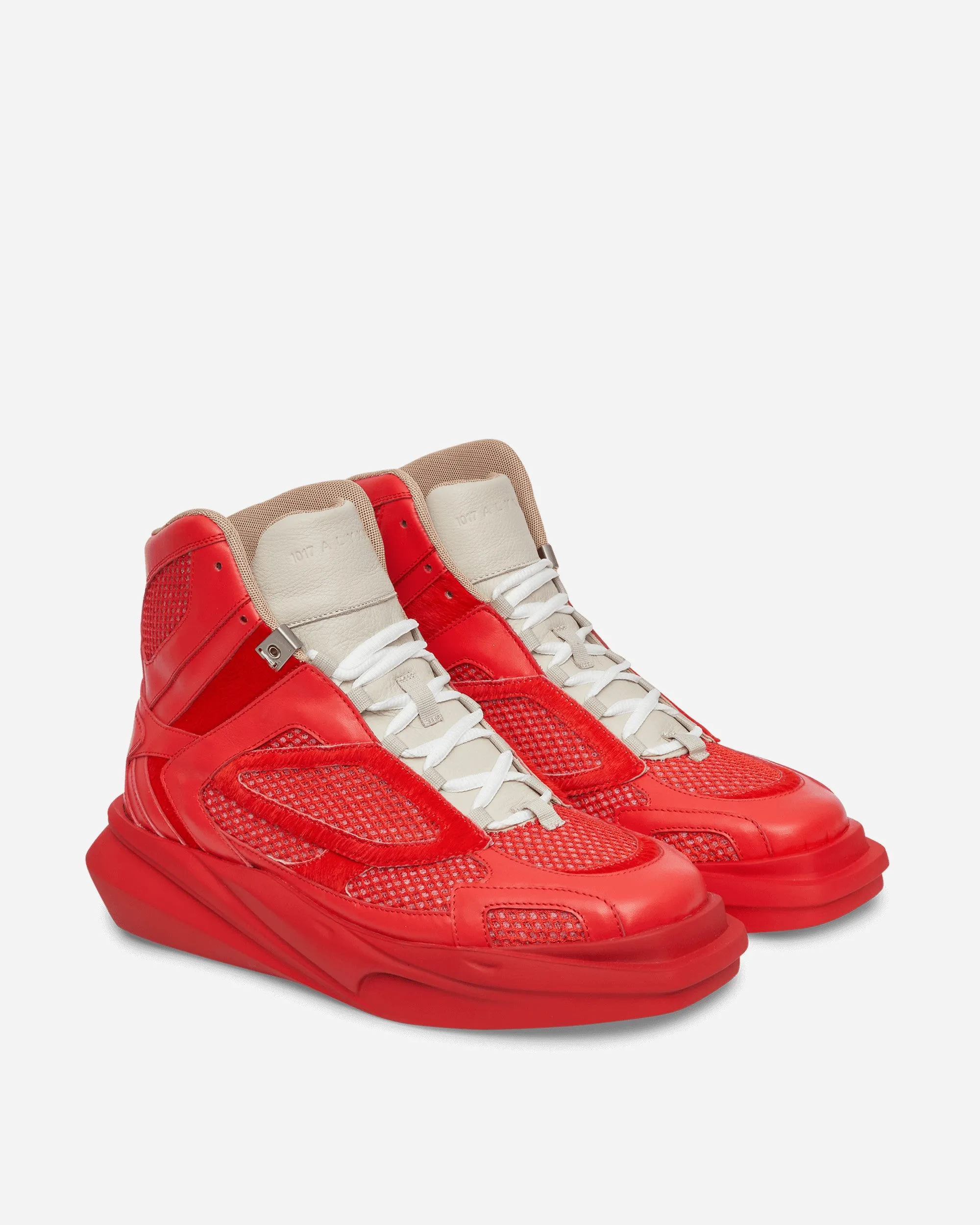High Top Mono Hiking Sneakers Red