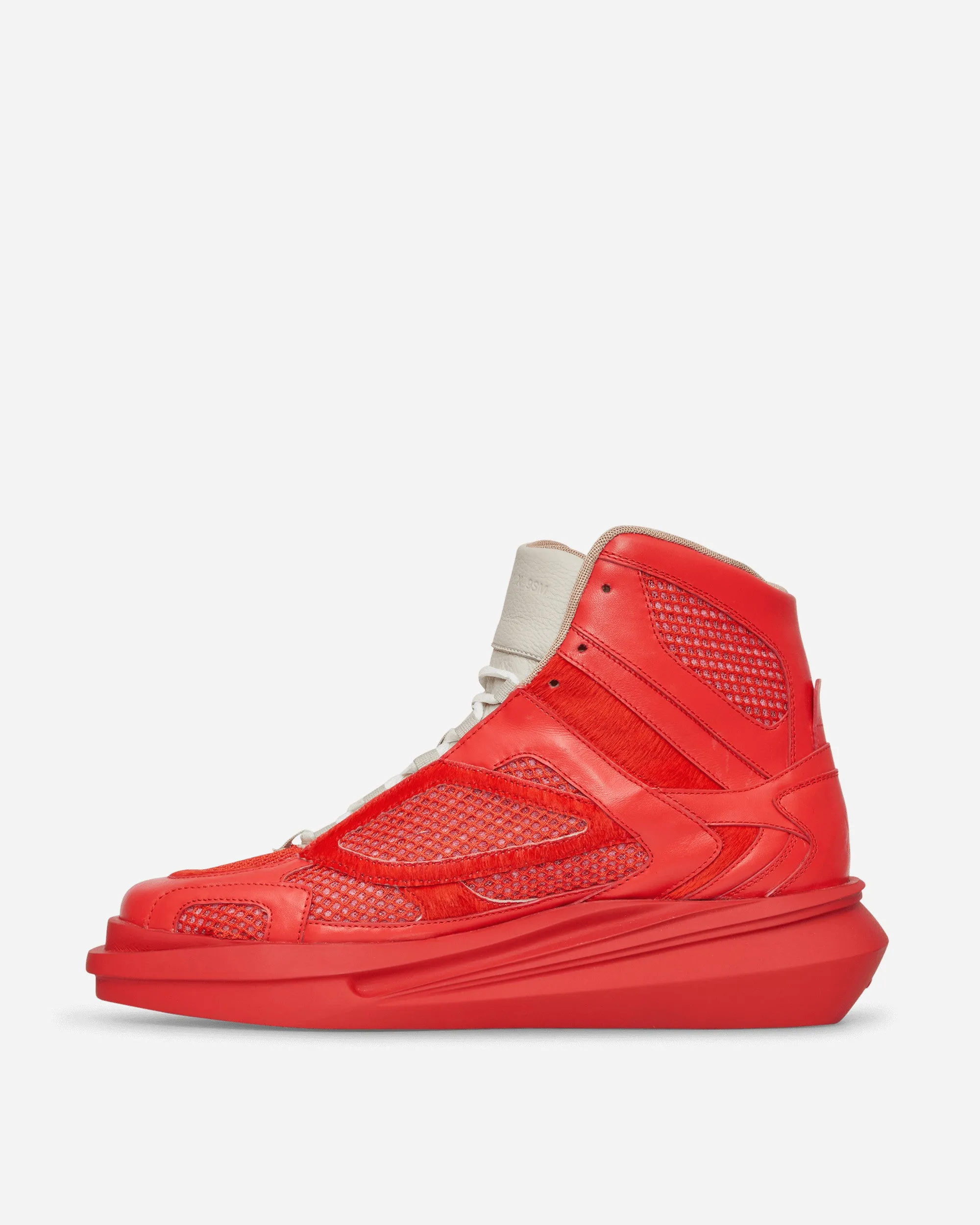 High Top Mono Hiking Sneakers Red