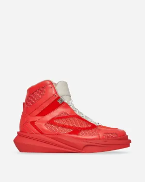 High Top Mono Hiking Sneakers Red