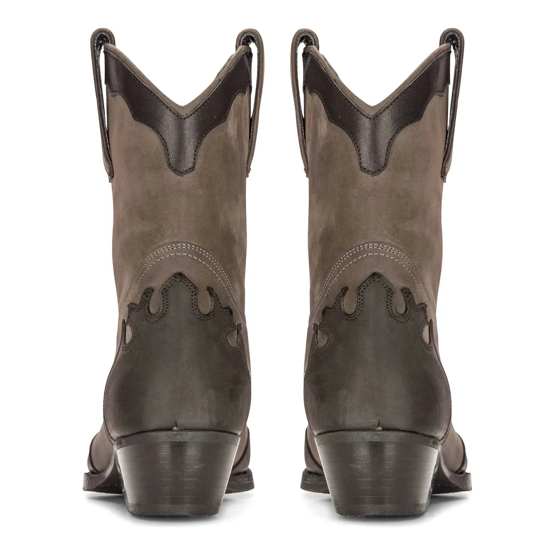 High Western Real Leather Pointed Toe Boots