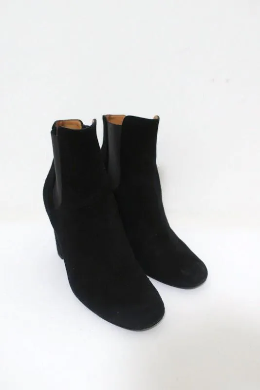 IRO Ankle Boots Eidem Black Suede Size 37 High Heel Chelsea Boots