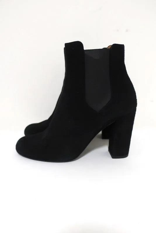 IRO Ankle Boots Eidem Black Suede Size 37 High Heel Chelsea Boots