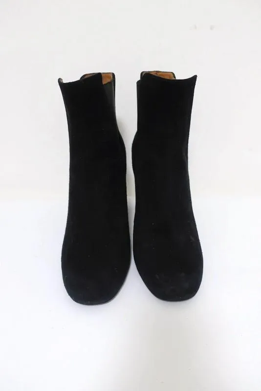 IRO Ankle Boots Eidem Black Suede Size 37 High Heel Chelsea Boots