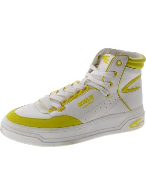 Irving Womens Faux Leather Lifestyle High-Top Sneakers