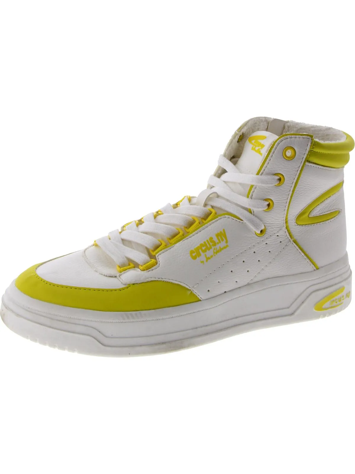 Irving Womens Faux Leather Lifestyle High-Top Sneakers