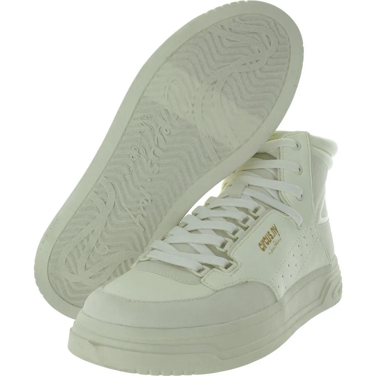 Irving Womens Faux Leather Lifestyle High-Top Sneakers