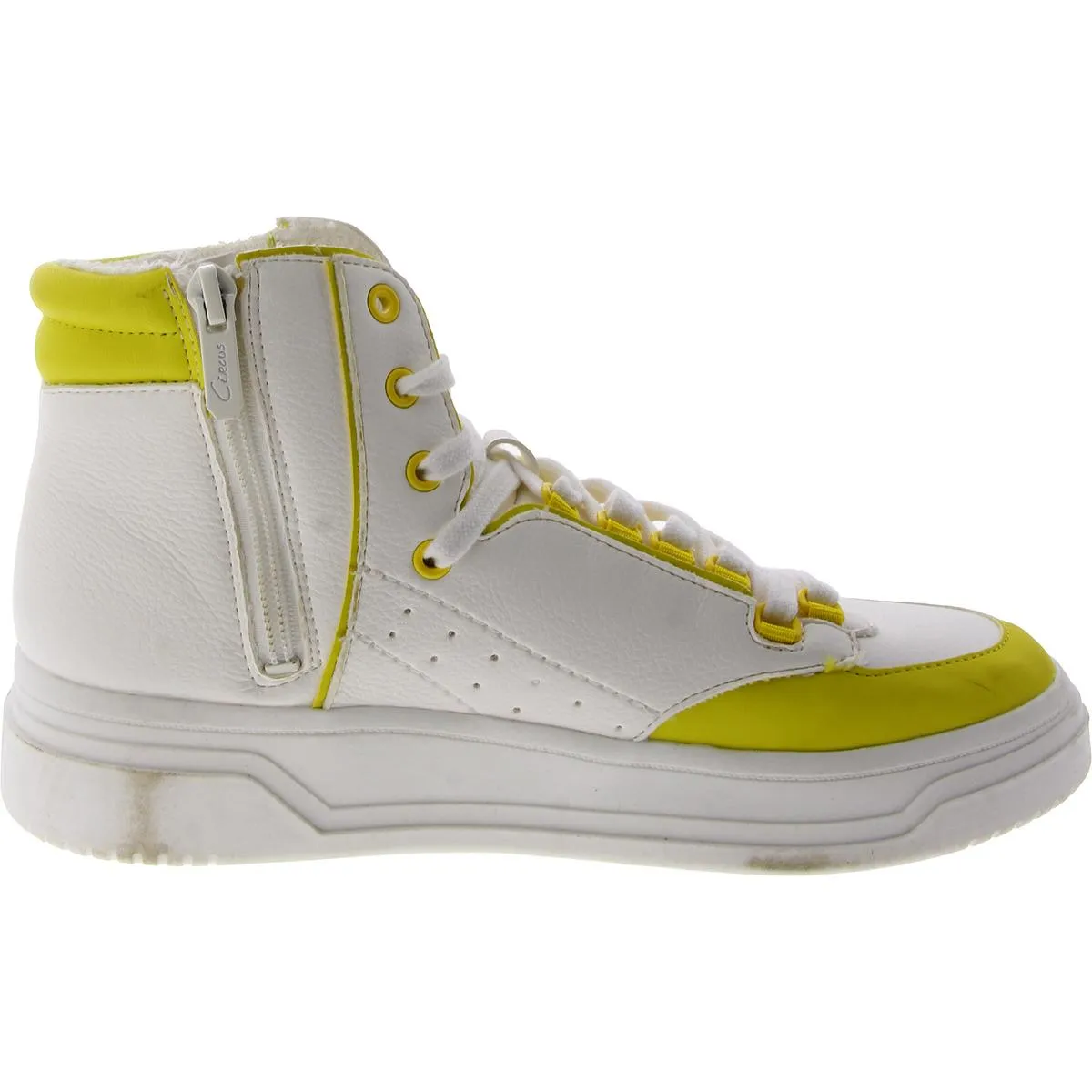 Irving Womens Faux Leather Lifestyle High-Top Sneakers
