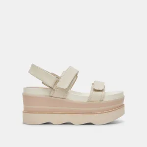 IZAK SANDALS IVORY LEATHER