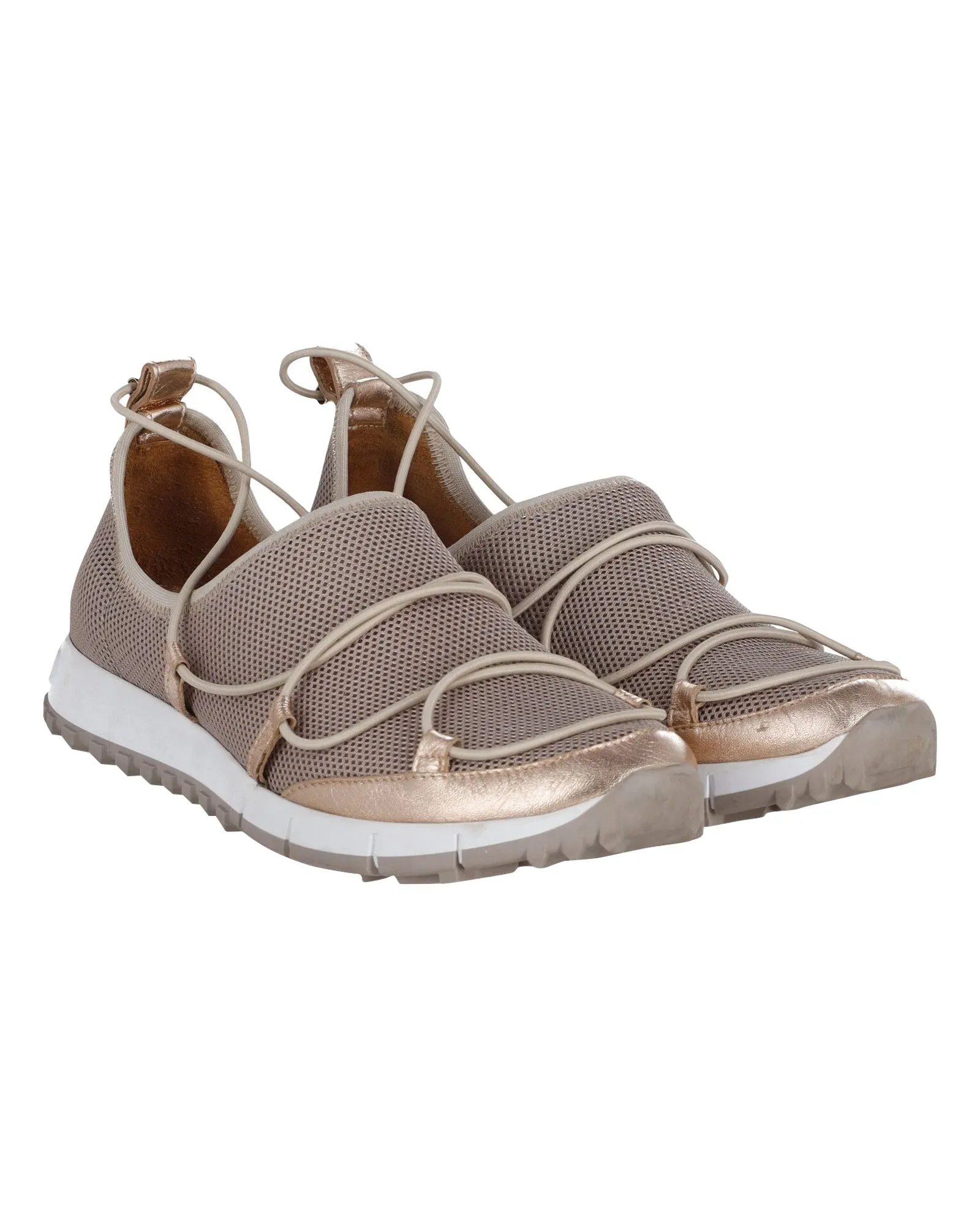 Jimmy Choo Andrea Sneakers in Beige Mesh