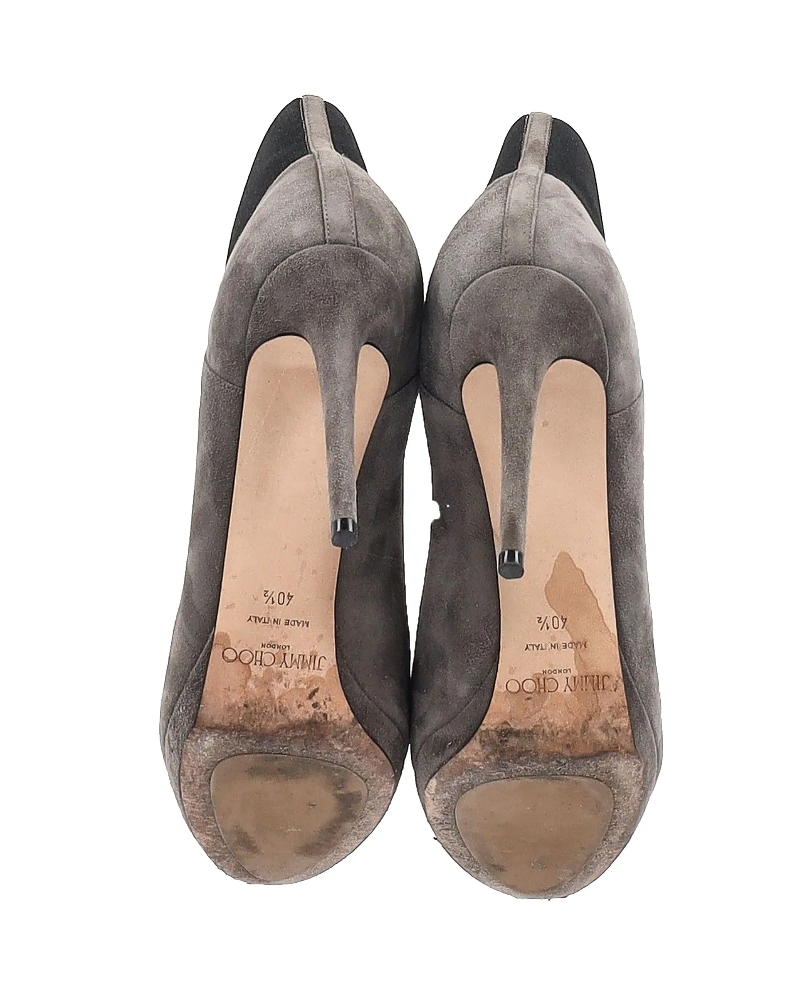 Jimmy Choo Talula 100 Ankle Boots in Taupe Grey Suede