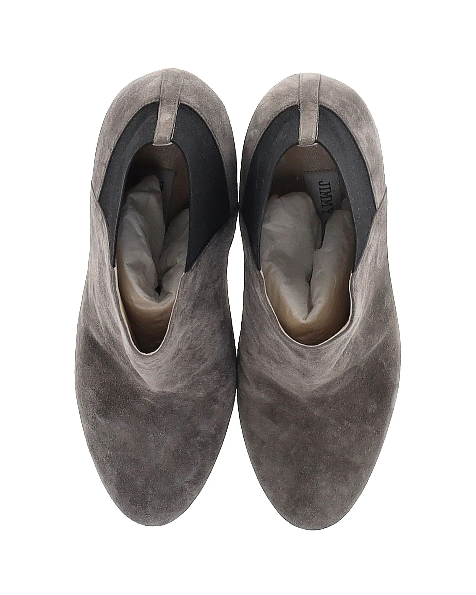 Jimmy Choo Talula 100 Ankle Boots in Taupe Grey Suede