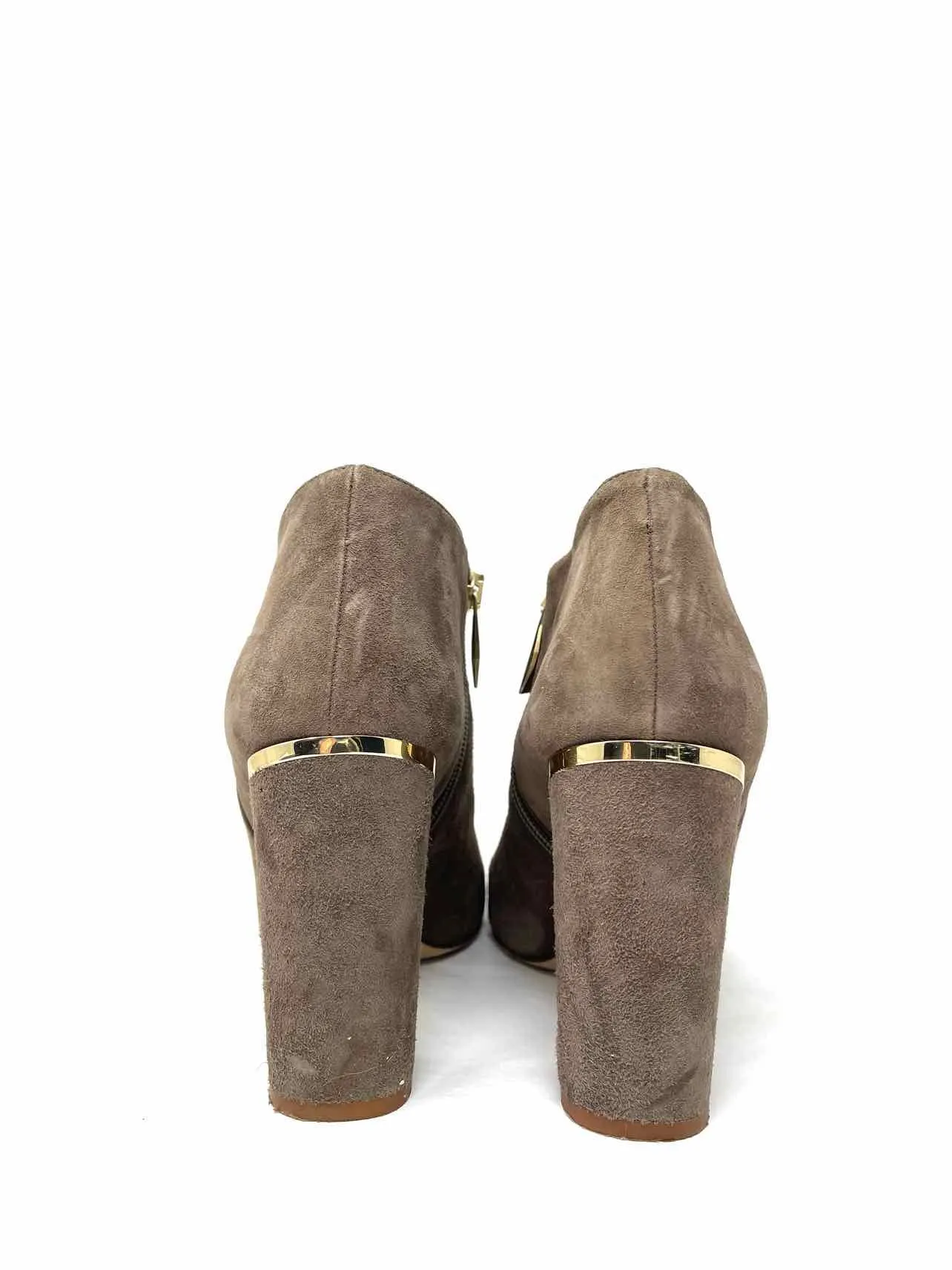 Kate Spade Size 9.5 Taupe Zipper Suede Shoes Ankle Boots