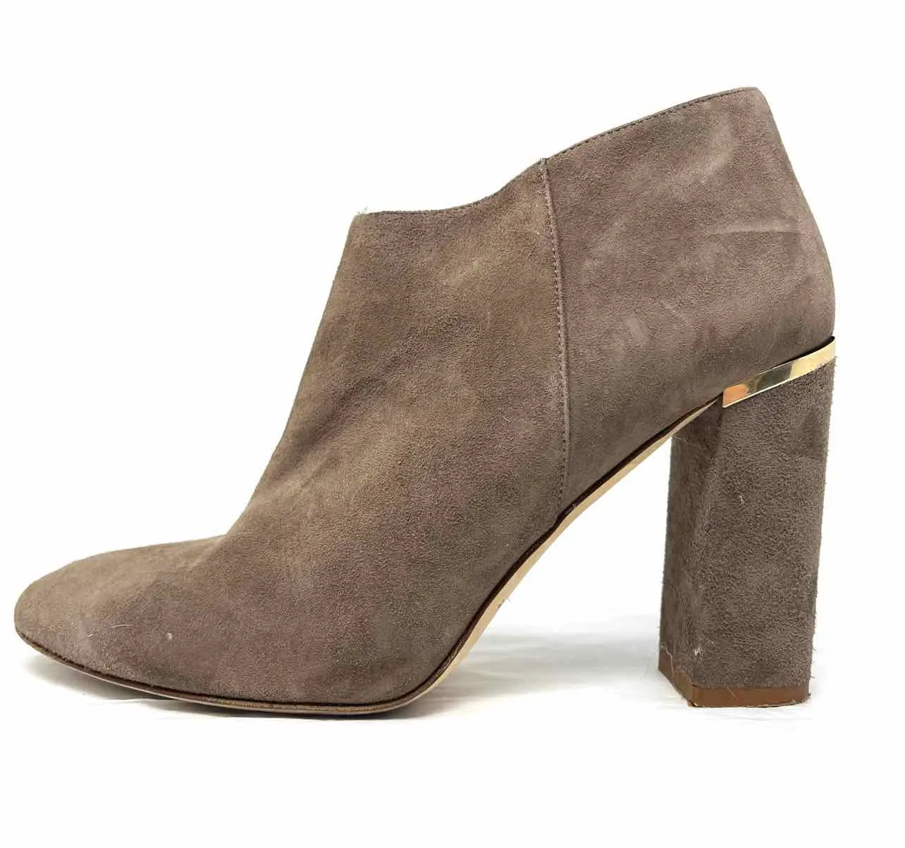 Kate Spade Size 9.5 Taupe Zipper Suede Shoes Ankle Boots