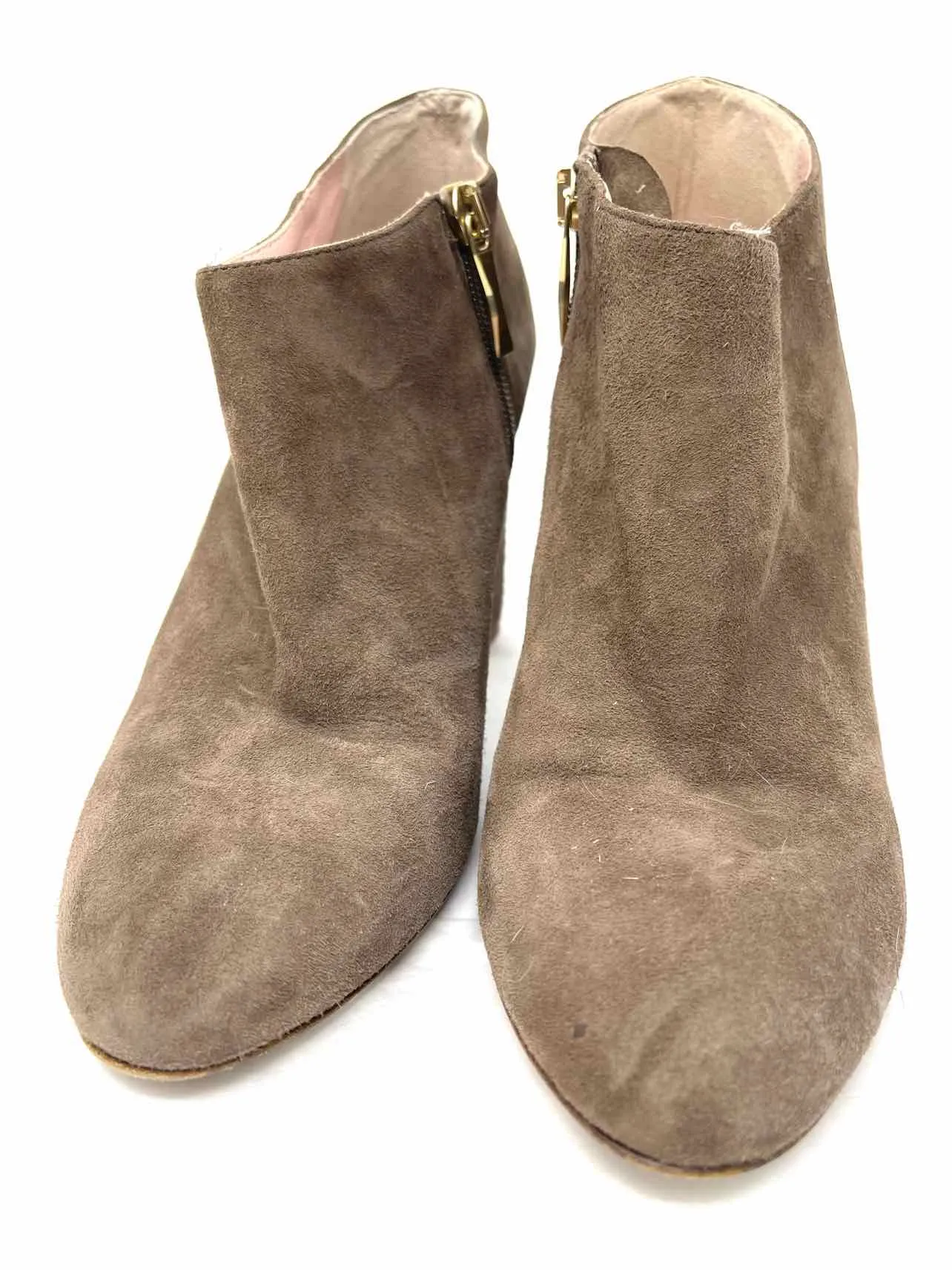 Kate Spade Size 9.5 Taupe Zipper Suede Shoes Ankle Boots